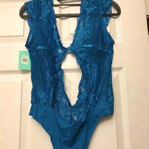 Fredricks of Hollywood lacy blue lingerie